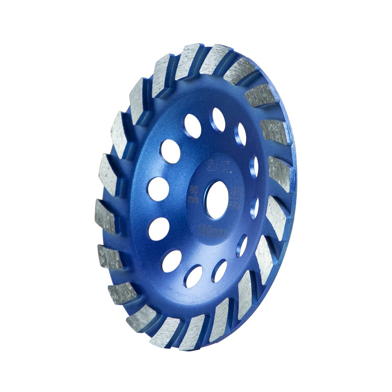 [Australia - AusPower] - SALI Diamond Concrete Grinding Wheel 7 inch for Polishing and Cleaning Stone Concrete Surface, Cement, Marble, Rock, Granite, and Thinset Removing, Angle Grinder Segment Wheels Cup 180 * 22.2 MM Segment Turbo 1.0 