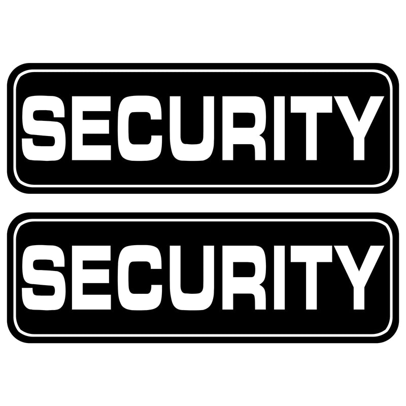 [Australia - AusPower] - Security Officers Magnetic Signs For Vehicles Trucks, SUV and Cars, Rover, Patrol Security 18"×6" (2 Pack)(Black) Black 
