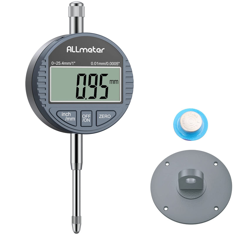 [Australia - AusPower] - Digital Dial Indicator 0.01mm/0.0005'' Digital Probe Dial Test Indicators 0-25.4mm Electronic Indicator Gauge with Large LCD Display for Industrial Laboratory 3D Printer Switchable mm/inch 
