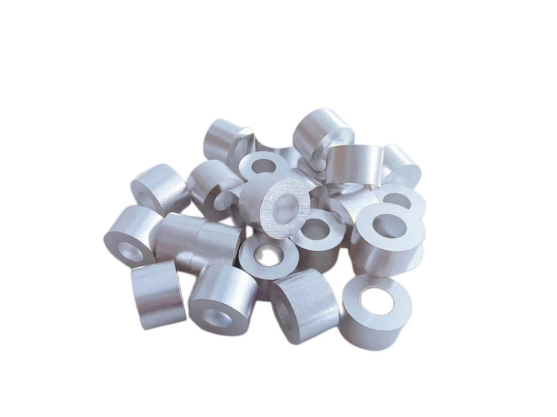 [Australia - AusPower] - Aluminum Spacer 3/4" OD x 3/8" ID x Select Your Length, Round Spacer Unthreaded Standoff Bushing Plain Finish, Fits Screws Bolts 3/8" or M10 (1/2" Length, 25 PCS) 25pcs,True Color (Silver) 