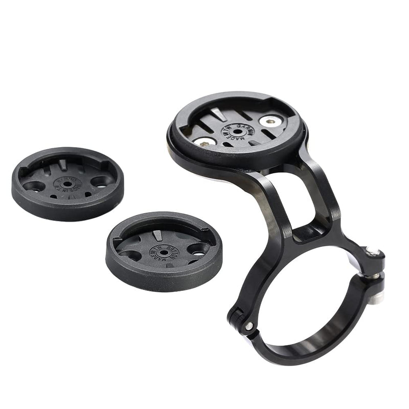 [Australia - AusPower] - Mountain Bike Mount for Garmin Edge Wahoo Elemnt Bryton Rider Stages Dash Hammerhead Karoo, Bike Stem Mount for Handlebar 35mm(Black) 