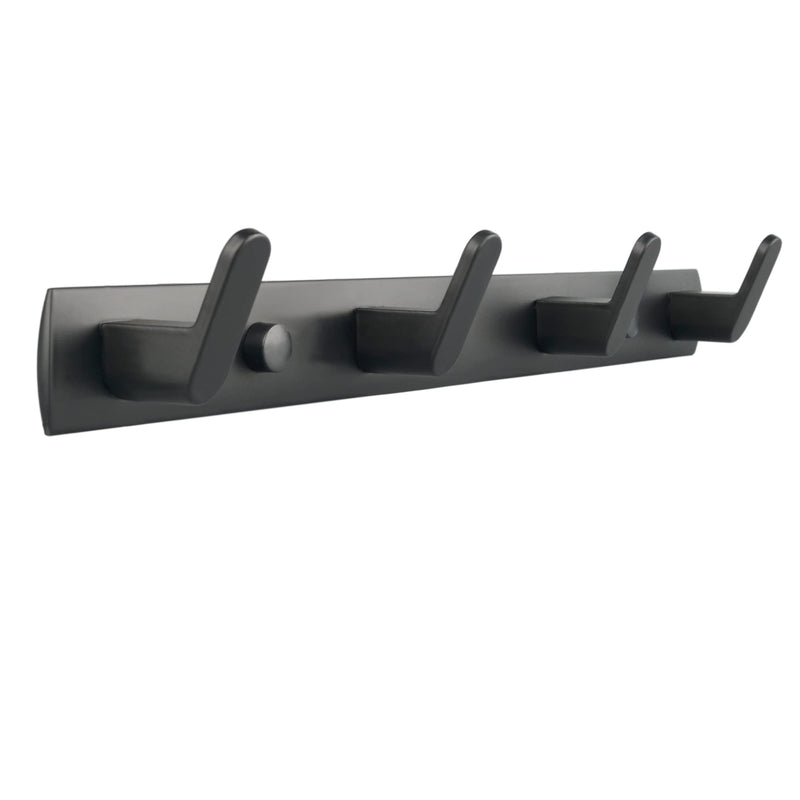 [Australia - AusPower] - ULIBERMAGNET Magnetic Hooks,Heavy Duty Coat Magnetic Rack,Strong Rubber Magnetic Hanger for Refrigerator,Metal Cabinet,Hanging Coat, Towel, Bag, Backpack(Matte Black/4 Hooks) Black Magnetic Rack with 4 Hooks 