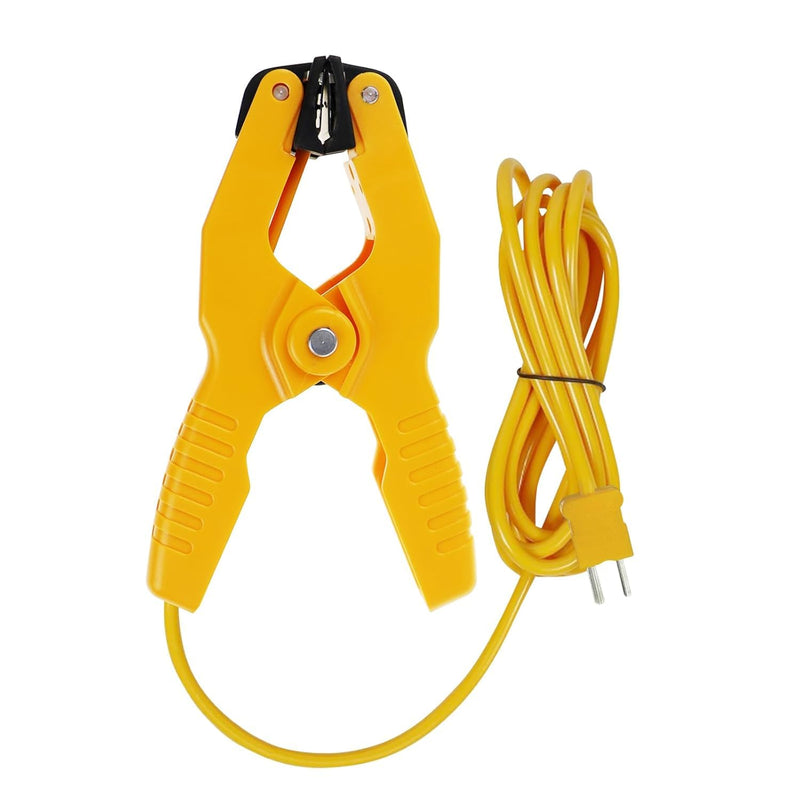 [Australia - AusPower] - 2 PCS Temperature Clamp HVAC K-Type Thermocouple Thermometer Lead Probe Pipe Clamp Multimeter Sensor Fieldpiece Jaw Clip Plumbing Clamp (1) 1 