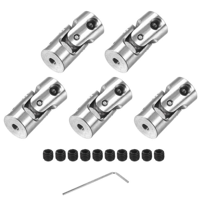 [Australia - AusPower] - DMiotech 5 Pack 2mm to 2mm Rotatable Universal Steering Shaft U Joint Coupler Coupler Connector for Motor, 3D Printer, CNC Machine 2mm-2mm 