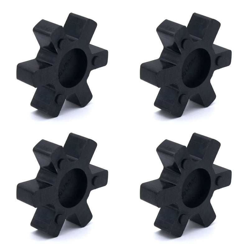 [Australia - AusPower] - Flexible L100 NBR Rubber Spider Insert Solid Spider Center Inserts Fits for Lovejoy Martin L-Jaw Coupling (4 Pack) 4 