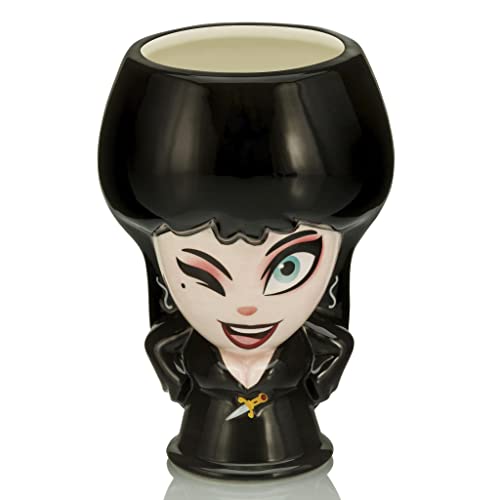 Geeki Tikis Cupful of Cute Mistress of the Dark Elvira Ceramic Mug | Party Cocktail Tumbler For Liquor and Beverages | Holds 18 Ounces