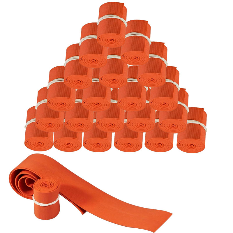 [Australia - AusPower] - Disposable Tourniquet [Pack of 25] Orange 1" x 18 Inch Long Rolled and Banded Single-Use Elastic Latex-Free First Aid Tourniquets (25) 