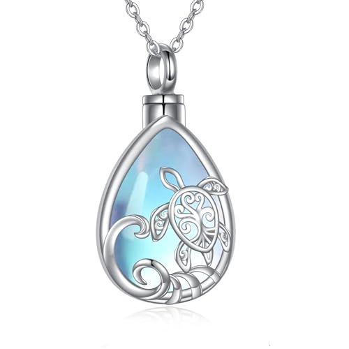 ONEFINITY Dolphin Necklaces 925 Sterling Silver Crystal Dolphin Pendant Ocean Jewelry Mother‘s Day Gifts for Women Mom Wife Moonstone turtle