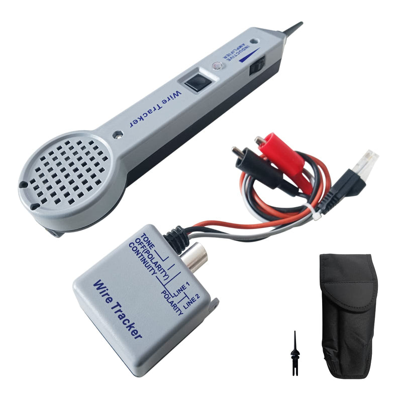 [Australia - AusPower] - Tone Generator Kit, Wire Tracer Circuit Tester, 200EP Cable Tester, Tone Tracing Probe Kit, Line Finder Toner with Inductive Amplifier for Network Cables Collation 