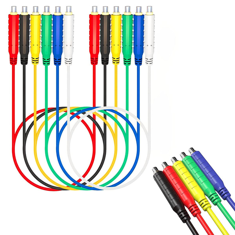 [Australia - AusPower] - 6Pcs Magnetic Test Leads Silicone Soft Flexible Jumper Test Wires 30V AC/5A 20AWG Professional Low Voltage Magnetic Jumper Wires HVAC Sensors Switches Test Lead for Testing 6Pcs Test Leads 