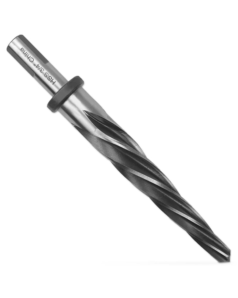 [Australia - AusPower] - 3/4" Drill Bridge/Construction Reamer Bit with 1/2" Shank HSS Taper Chucking Reamer Bit Tool for Steel Metal Wood Alloy Drilling Hole 3/4" 