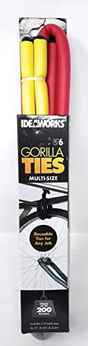 IdeaWorks Gorilla Ties multi-size pack of 6 garden twist ties in 12, 24, and 31 inch lengths