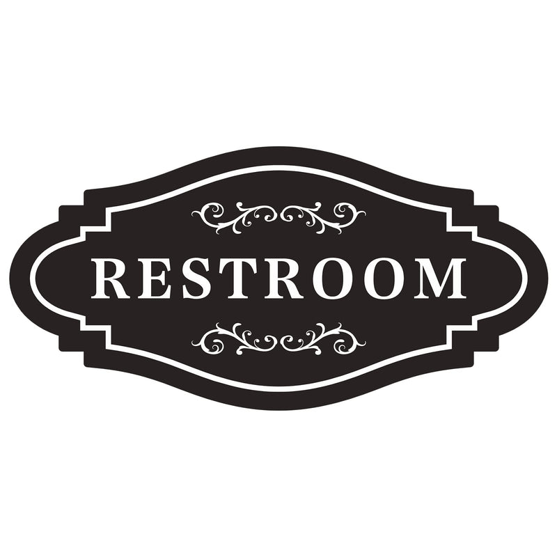 [Australia - AusPower] - Restroom Sign,restroom signs for business,restroom sign for home,unisex bathroom sign or Bathroom signs for door, 4 x 8 inch-Easy Installation Without Any Tools ? RESTROOM-1) 
