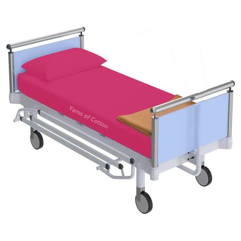[Australia - AusPower] - Symphony 3 PC Set Microfiber Hospital Bed Sheet Set Standard Sheets for Hospital Bed - Fitted Sheets for Massage Table, Home, Air Bnb Essentials, Dorm Decorations - 10 Inch Drop (Hot Pink) 