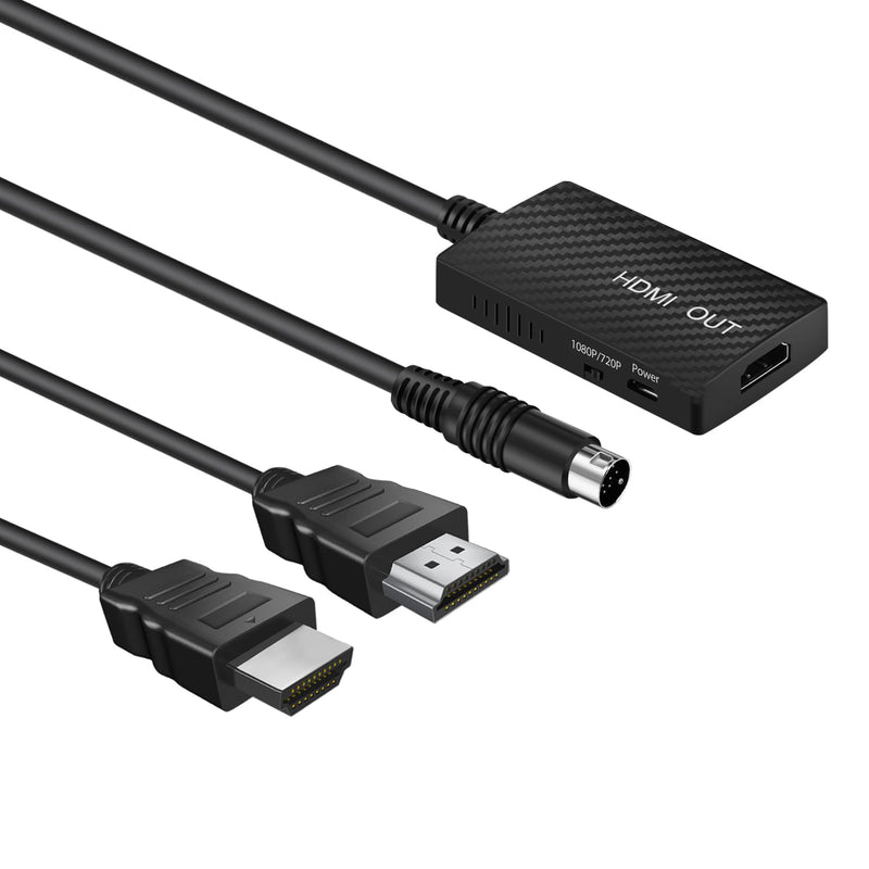 TNP for Sega Genesis HDMI Cable Converter Adapter Link Wire Cord Compatible with Sega CD, CDX, 32X, Nomad, Mega Drive 2, Original Master System Console for HD TVs, Monitors, and Projectors