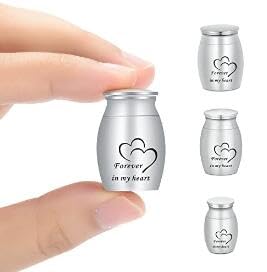 3 Pack Urn for Ashes,Stainless Steel Funeral Urn Cremation Urn for Ashes with Different Size for Human,Dog, Cat Ashes(Silver) 3pcs-silver