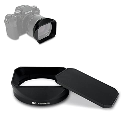 JJC Bayonet Metal Lens Hood for Fujifilm Fuji Fujinon XF 56mm f/1.2 R WR Lens on Fujifilm X-T5 X-T4 X-T3 X-H2 X-H2S X-T30 II X-T30 X-T20 X-PRO3 X-E4 X-E3 Camera with Lens Hood Cap For XF 56mm f1.2 Lens