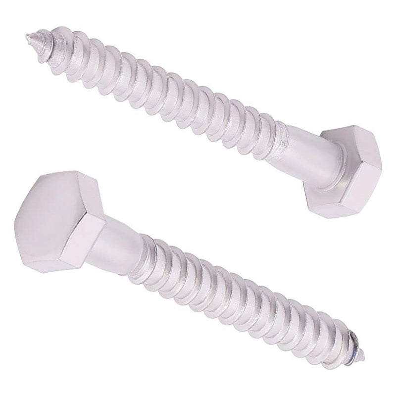[Australia - AusPower] - M8 x 75mm (10 pcs) Hex Lag Screws, 304 Stainless Steel 18/8, Hexagon Head Lag Bolts, DIN571 M8 x 75mm 10 