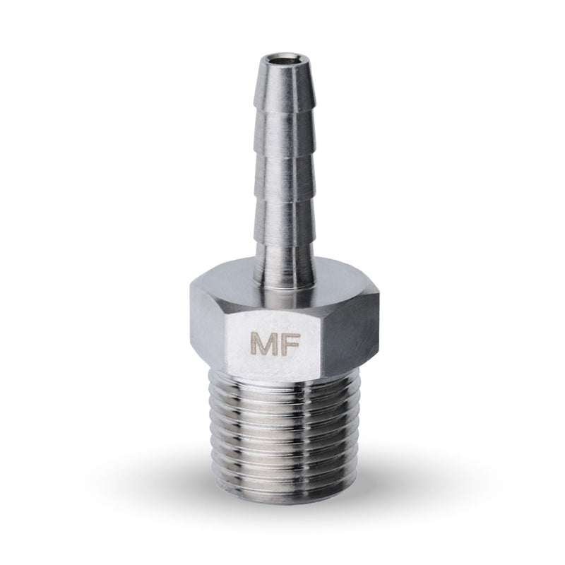 [Australia - AusPower] - Stainless Steel Barb Barbed Hose Fitting 1/8" Hose ID Barb to 1/8" Male NPT (Thread OD 0.34") Adaptor Connector (Pack of 1) 1/8" Barb x 1/8" Male NPT Pack of 1 