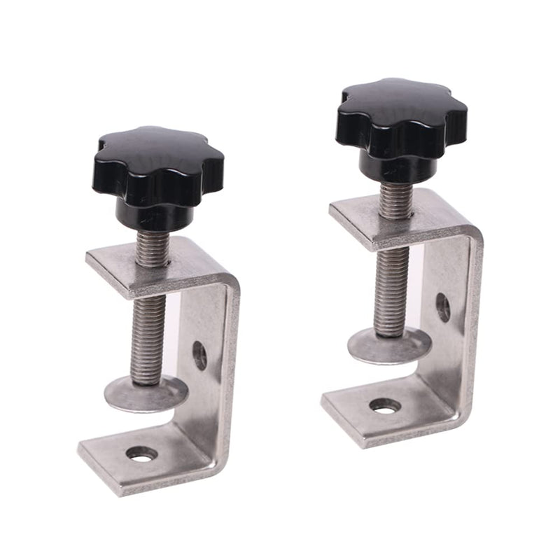 Heavy Duty C-Clamp Tiger Clamp Wood Clamps Stainless Steel C-Clamp for Welding Carpenter Building Household Mount G-Clamp With Wide Jaw Openings 2PCS 47mm