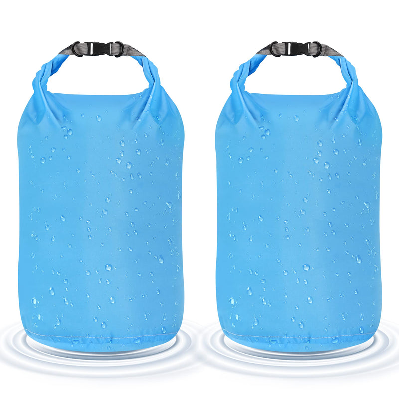 Desoto Waterproof Dry Bag 2 packs, 2L/5L/10L/20L/40L/70L Dry Sack Lightweight Portable, Dry Storage Bag to Keep Gear Dry Clean for Kayaking, Gym, Hiking, Swimming, Camping Blue 70L