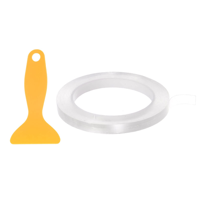 HARFINGTON Caulk Strip Tape Clear 0.4" x33Ft Waterproof Sealing Tape with Sealing Tool for Kitchen Cooktop Sink Bathtub Shower Toilet 0.4" 1
