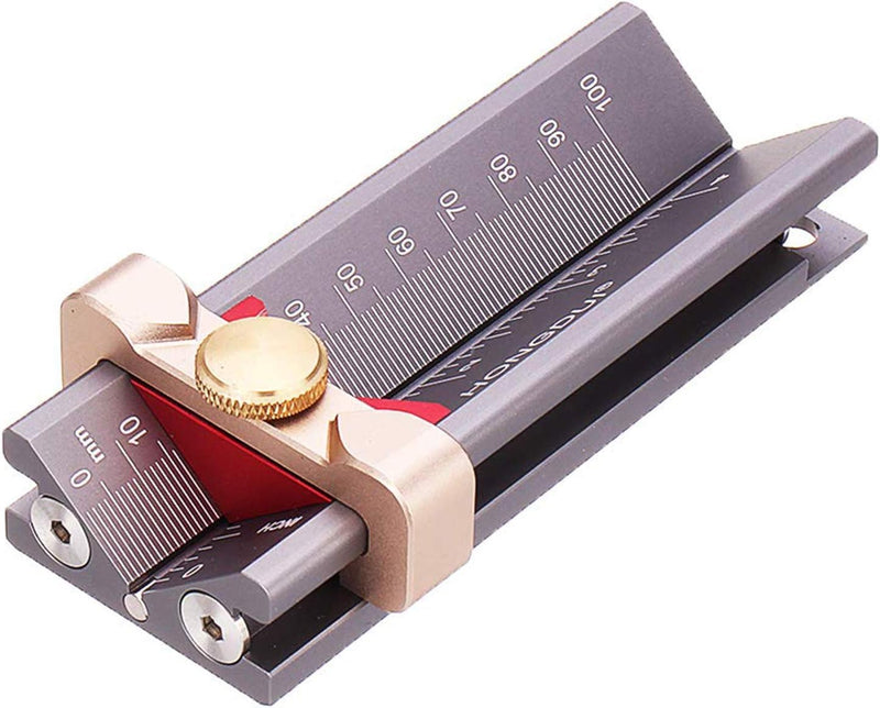 [Australia - AusPower] - HONGDUI 3 in 1 Multifunction Measuring Gauge Drill Depth Gauge Drill Stop Measure and Drill Point Angle Gauge Grinding Gage and Table Saw Height Gauge Woodworking Tool - ZS03F 