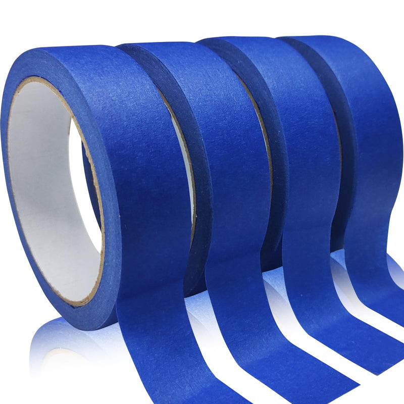 [Australia - AusPower] - 4 Rolls Premium Painters Tape, Blue Tape, Masking Master Tape, Paint Tape for Multi-Purpose, Painting, Painter's, DIY Crafts Arts (88yd =0.94IN*22yd*4) Decoration Labeling No Residue, Easy Removal 4 Rolls / Pack 