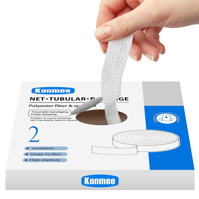 [Australia - AusPower] - Tubular Bandage Elastic Net Wound Dressing Elastic Dressing Retainer Tubular Stretch Elastic Gauze Bandage, Size 2 for Thumbs and Toes #2 (for Thumbs and Toes) 