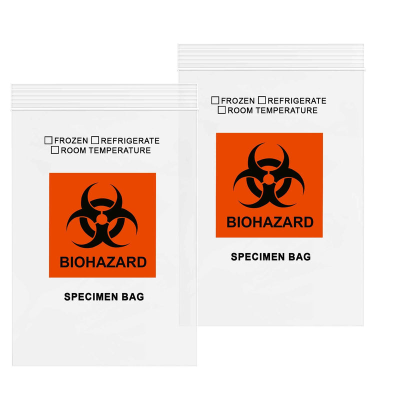 [Australia - AusPower] - GPI - 6" X 9" 100 Pack, Biohazard Specimen Zip Bags, With Pouch, 2 Mil Thick, For Your Laboratory Or Health Care Facility Samples. 6" X 9" 