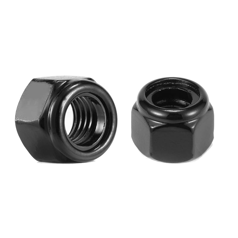 1/2-13 Nylon Insert Hex Lock Nuts 50Pcs 304 Stainless Steel Locknuts, Hex Drive, Bright Finish, Black Oxide by SG TZH 50 1/2-13