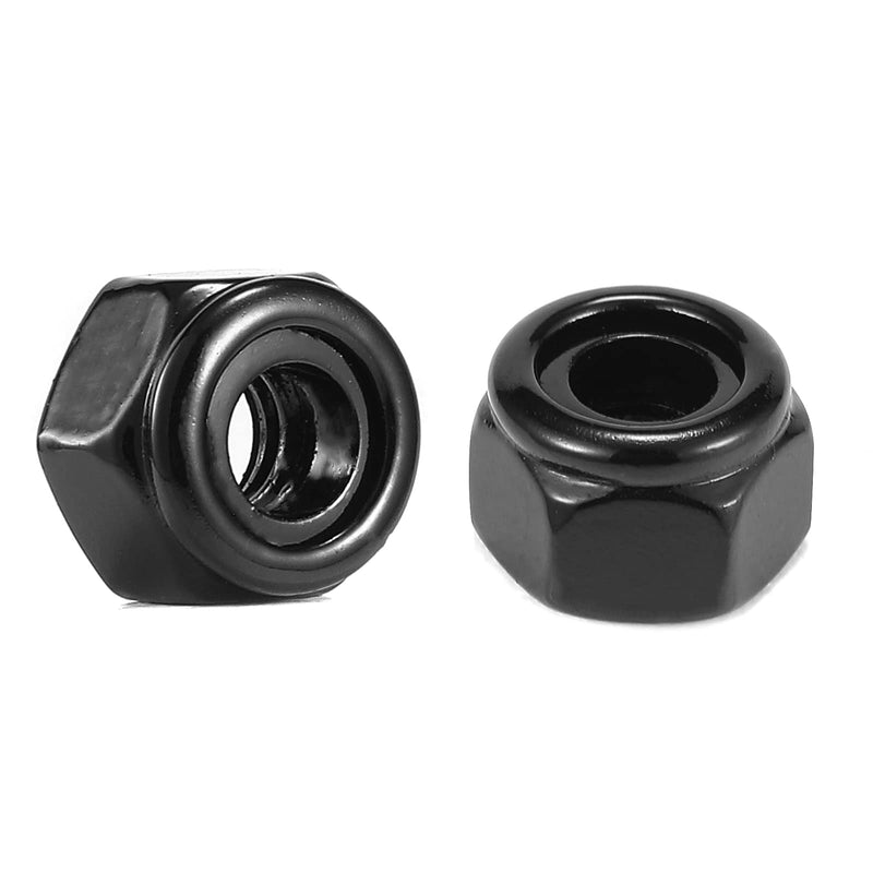 [Australia - AusPower] - 1/4-20 Nylon Insert Hex Lock Nuts 50Pcs 304 Stainless Steel Locknuts, Hex Drive, Bright Finish, Black Oxide by SG TZH 50 1/4-20 