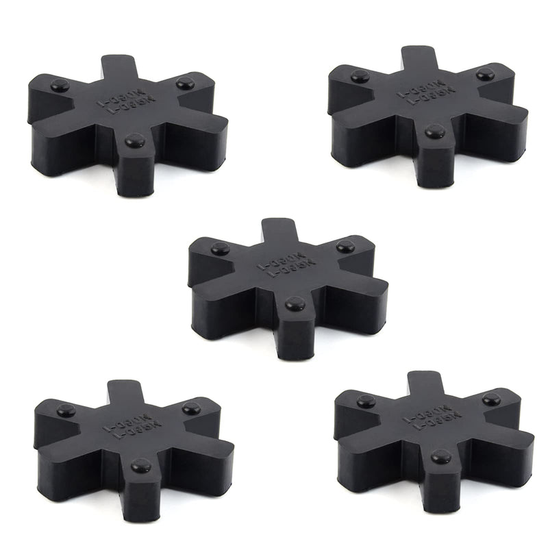 L095 Solid Type Flexible NBR Rubber Spider Center Inserts Fits for L095 Martin L-Jaw Coupling (5 PCS) 5