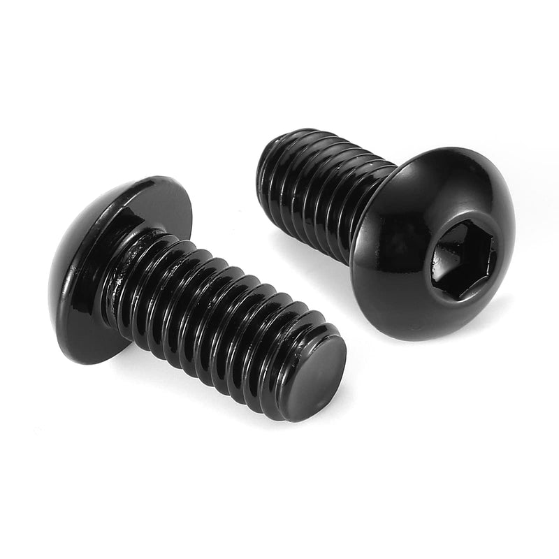 [Australia - AusPower] - 1/4-20 x 3/4" Button Head Socket Cap Bolts Screws, 20Pcs 304 Stainless Steel 18-8, Allen Hex Drive, Black Oxide by SG TZH(with Hex Spanner) 20 1/4-20 x 3/4" 