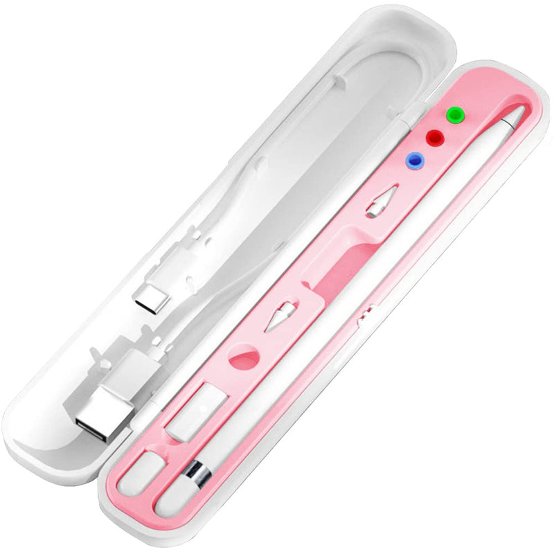 [Australia - AusPower] - YINVA Pencil Case for Apple Pencil 1st Generation/Apple Pencil 2nd Generation Case Holder, Pen Accessories Storage Case Box Cover Design for Apple iPad Pencil Accessories Tips(Pink) Pink 