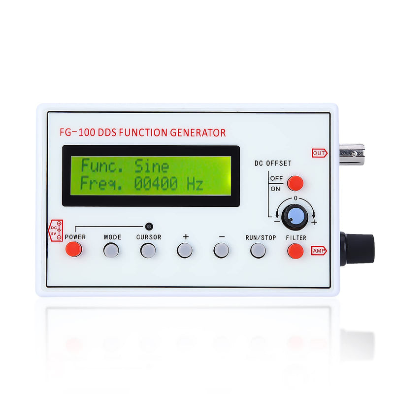 [Australia - AusPower] - FG?100 DDS Function Generator, Sine Frequency 1HZ?500KHz Counter Source Generator Meter Output Sine Square Triangle Forward Sawtooth Wave 