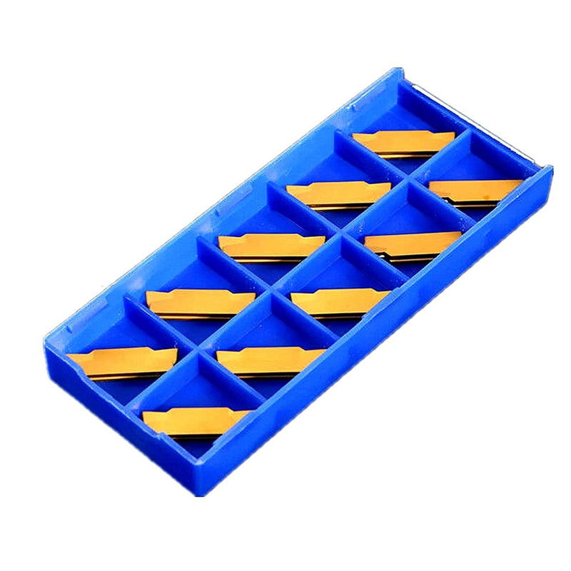[Australia - AusPower] - 10pcs Carbide Inserts MGMN200, Indexable Internal Turning Blade Fit for MGEHR/MGIVR Grooving Cut-Off Tool Holder 