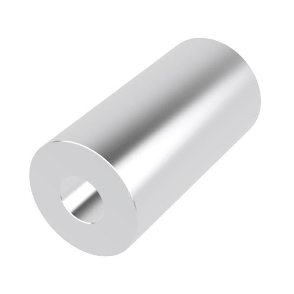 Metal Spacers Online aluminum round spacer, 1" OD x .40" ID x 2" long, unthreaded plain finish, 10 pack