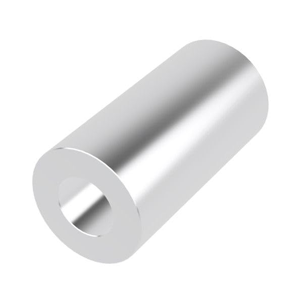 Aluminum Spacer 1" OD x 1/2" ID x 2" Long-Round Spacer Unthreaded Standoff Bushing Plain Finish, Fits Screws Bolts M12 and 1/2" by Metal Spacers Online (5 Pack) 2" Length 5