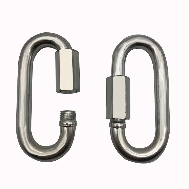 [Australia - AusPower] - Threaded Quick Link Trailer Safety Chain Hook Carabiner Clip, 5/16-Inch Diameter, 8,000 lbs Break Strength M8 Trailer Carabiner 