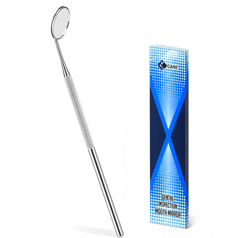 YSCARE Dental Mouth Mirror Mouth Tooth Mirror Size 5 Inspection Mirror Dental Care Set T Oral Care Mouth Control Stainless Steel (Single Mirror) Einzelspiegel
