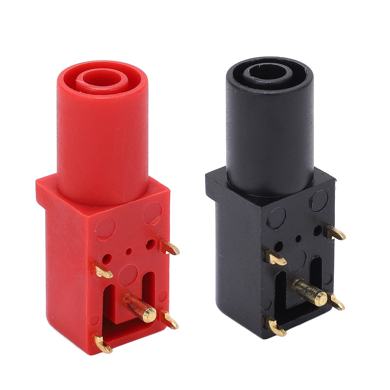[Australia - AusPower] - 2Pcs 4mm Right Angle PCB Banana Sockets Plated Plug for Circuit Testing 2 Pack Solderable Banana Jacks for Electrical Connections 