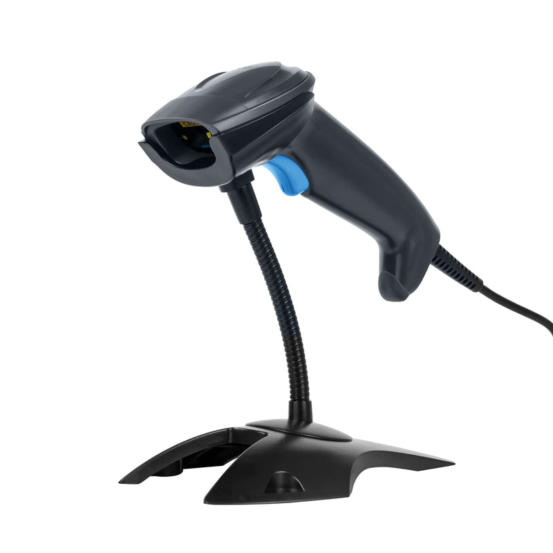[Australia - AusPower] - OBZ 1D 2D Barcode Scanner with Stand, USB Wired Handheld QR Code Scanner Supports Screen Scan, Portable Automatic CMOS Image Bar Code Reader for Store, Library, Warehouse, POS and Computer Plug & Play USB handheld Scanner with Stand 