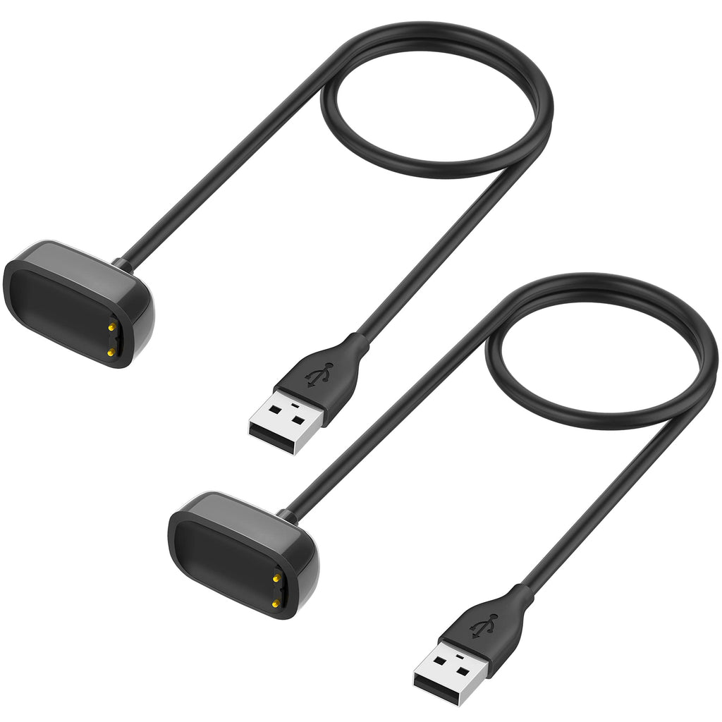 [Australia - AusPower] - Charger for Fitbit Luxe/Fitbit Charge 5,2 Pack Replacement USB Charging Cable Dock Stand Compatible withFitbit Luxe/Fitbit Charge 5 Smartwatch 