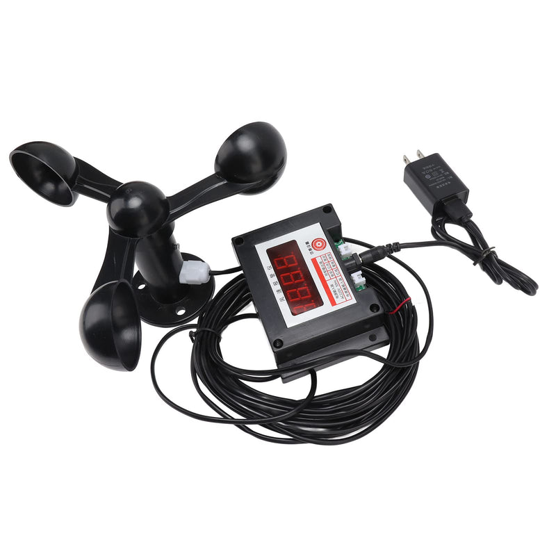 [Australia - AusPower] - Tower Crane Smart Anemometer, ABS Housing Intelligent US Plug 100?240V High Accuracy Tower Crane Wind Speed Meter for DIY 