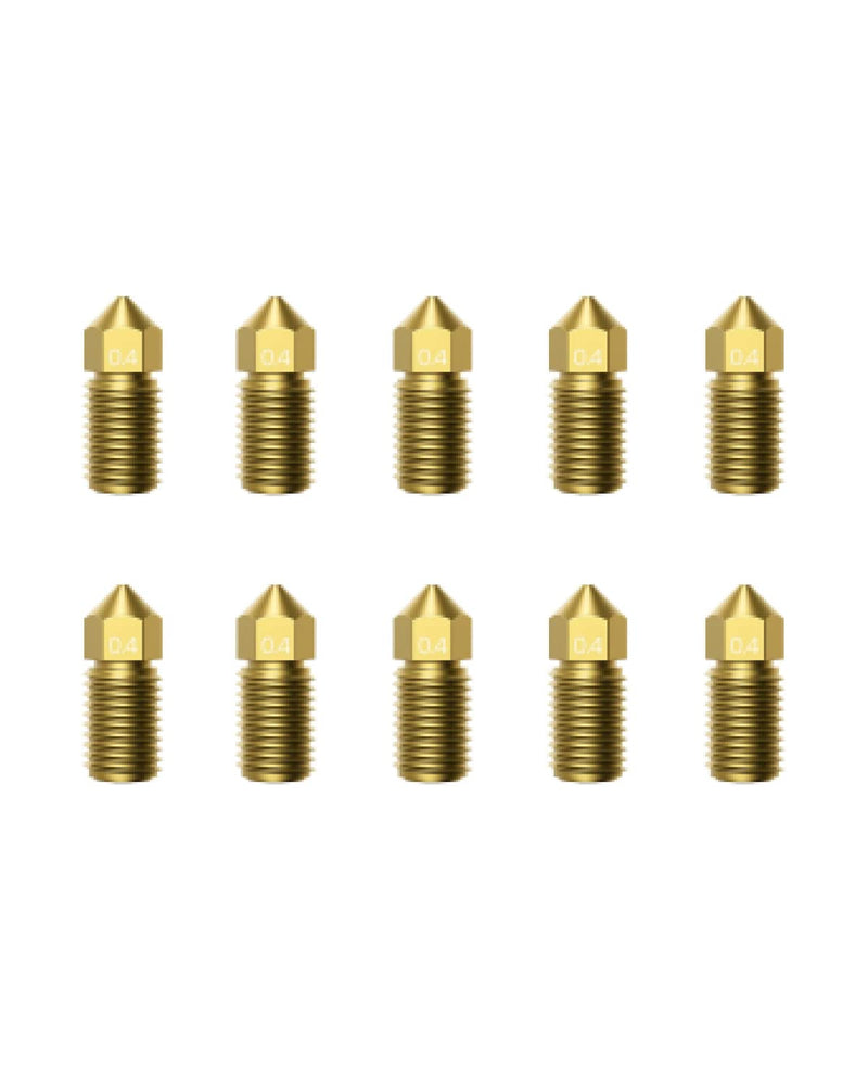 AnkerMake 10-Pack 0.4 mm Nozzle Kit, Premium Brass, for AnkerMake M5/M5C 3D Printers 0.4mm Nozzle Golden 1