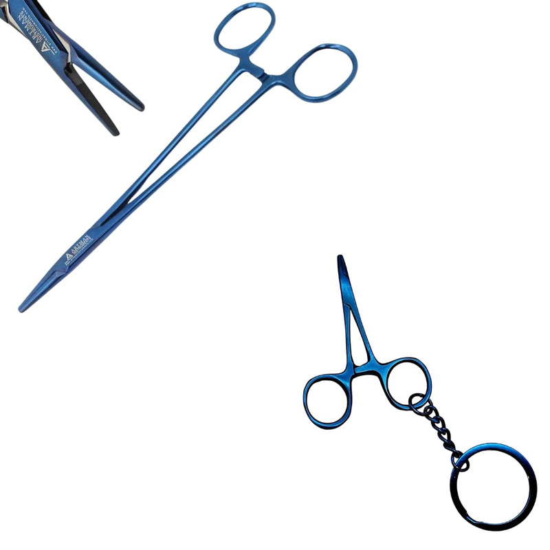 [Australia - AusPower] - Mayo Hegar 7 inches with Tungsten Carbide and Keychain Blue 