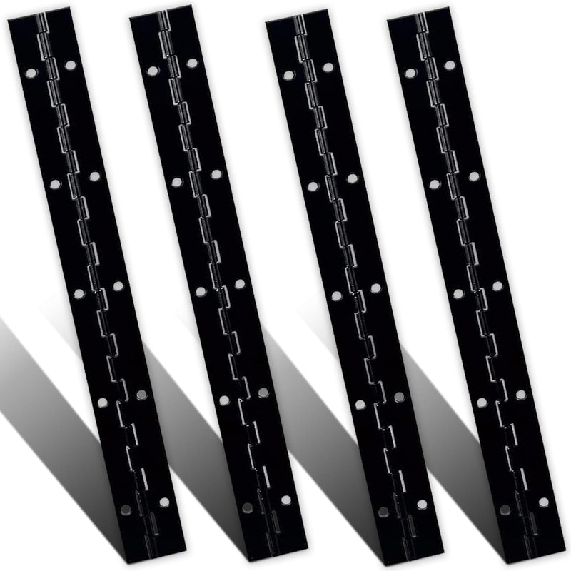 [Australia - AusPower] - 4PCS 12Inch Piano Hinges Sets, Heavy Duty Stainless Steel 304 Continuous Hinge with Hole for Mailbox, Wood Furniture Tool/Storage Boxes, Cabinets Door 12INCH-4PCS 