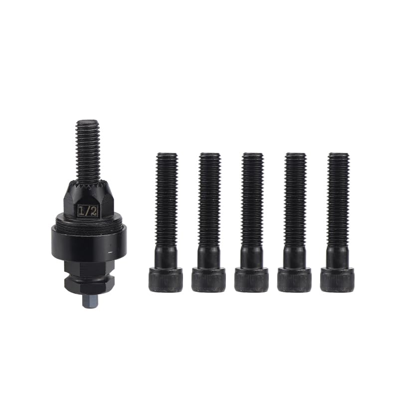 HIFESON pneumatic 1/2-inch self-locking rivet nut gun head with replacement mandrels for cordless rivnut tools