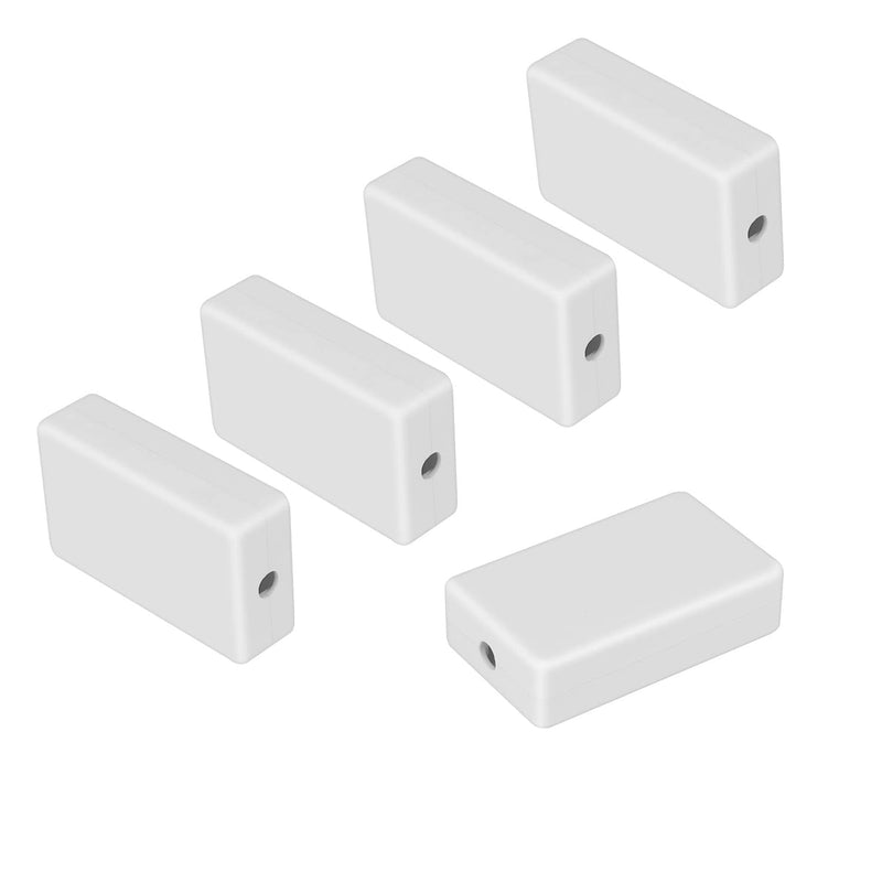 [Australia - AusPower] - LeMotech Project Box 5 Pieces ABS Plastic Electrical Project Case Small Junction Box for Electronics White 2.36 x 1.42 x 0.67 inch (60 x 36 x 17 mm) 2.36"x 1.42"x 0.67" 